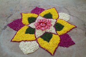 Celebrating Diwali Rangoli Picture