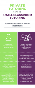 Private Tutoring vs. Small Classroom Tutoring infographic : Which is better?