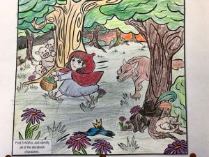 free fairytale coloring page colored 1