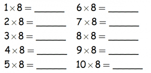 should students memorize times tables