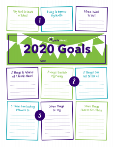New Year's Resolutions for Children Setting Goals Sticking to Goals Goal Worksheet for Kids